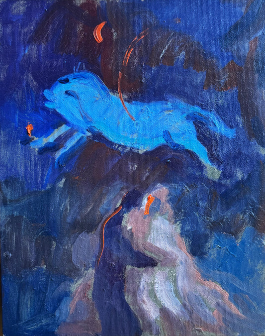Horses: my nod to Mark Chagall